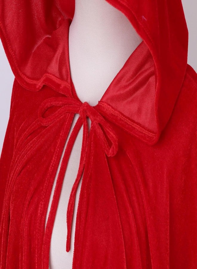 GRAJTCIN Little Red Riding Hood Cape Costume for Women Pure Red L - Image 5